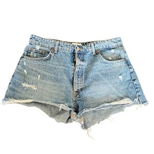 Zara Light Blue Cut Off Jean Shorts Size 10